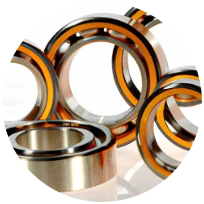 Close-up of precision ball bearings stocked by USA Bearings & Belts